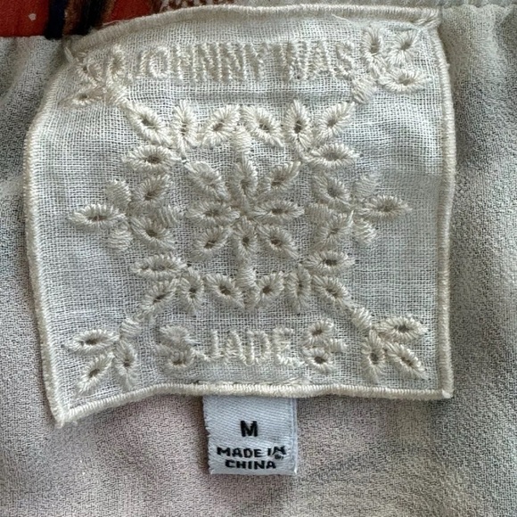 Johnny Was Stephanie Womens Skirt M Floral Metallic Print Maxi Long $275 Boho - Picture 12 of 14